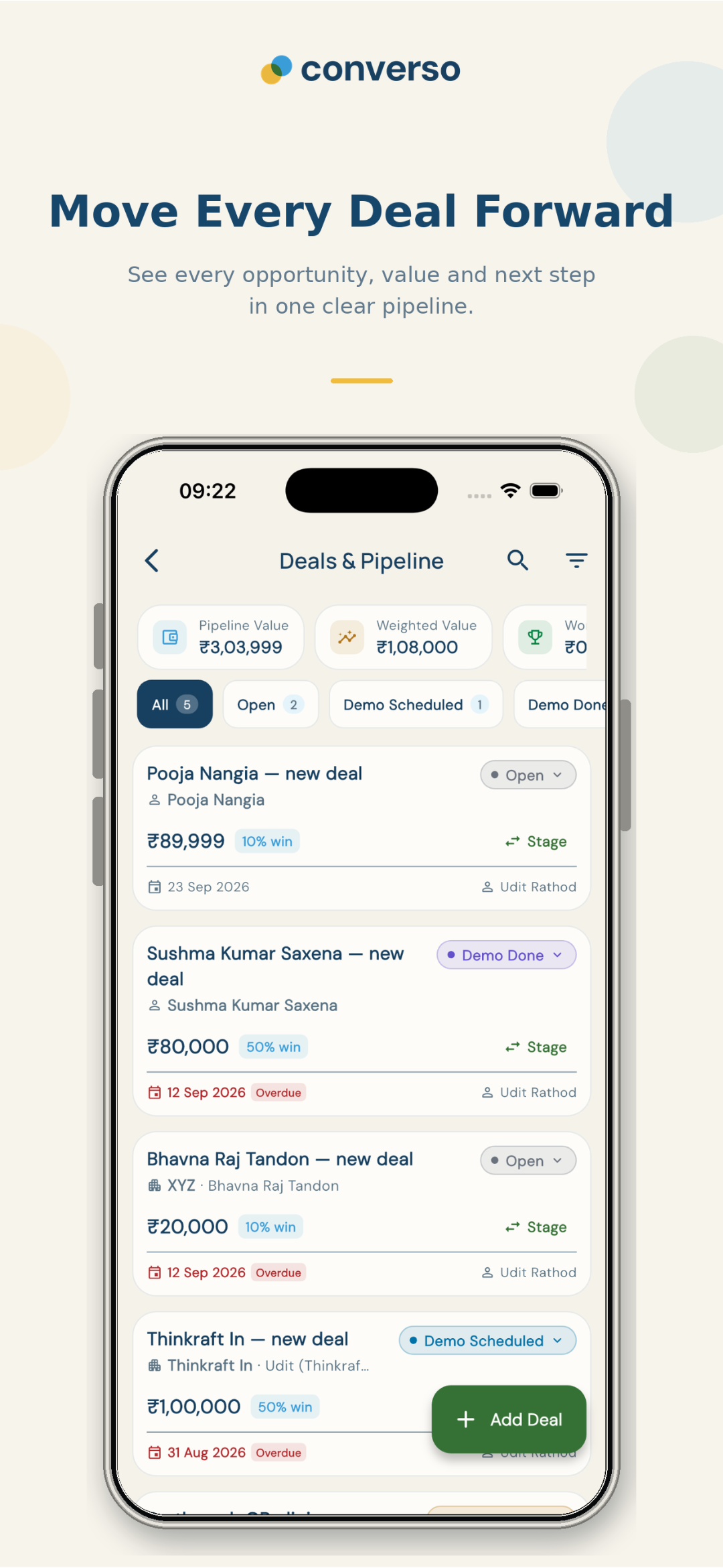 Converso - The Simplest CRM mobile screenshot 2